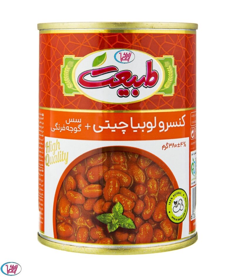 کنسرو لوبیا چیتی طبیعت / 380 گرمی