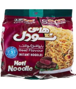 نودل با طعم گوشت 5 عددی هاتی‌ کارا/77 گرمی