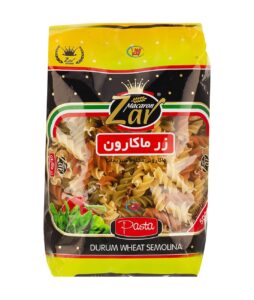 ماکارونی فرمی مته ای سبزیجات 500 گرمی زر ماکارون