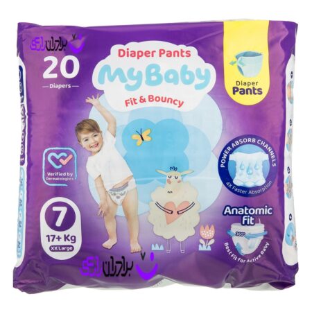 پوشک شورتی کانال دار خیلی خیلی بزرگ +17 کیلویی مای‌بیبی/20 عددی