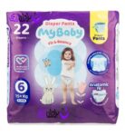 پوشک شورتی کانال دار خیلی بزرگ +15 کیلویی مای‌بیبی/22 عددی