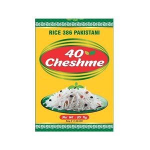 برنج سفید ۳۸۶ پاکستاتی چهل چشمه/10کیلو