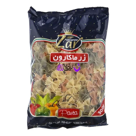 ماکارونی پروانه سبزیجات زر‌ماکارون/500 گرمی